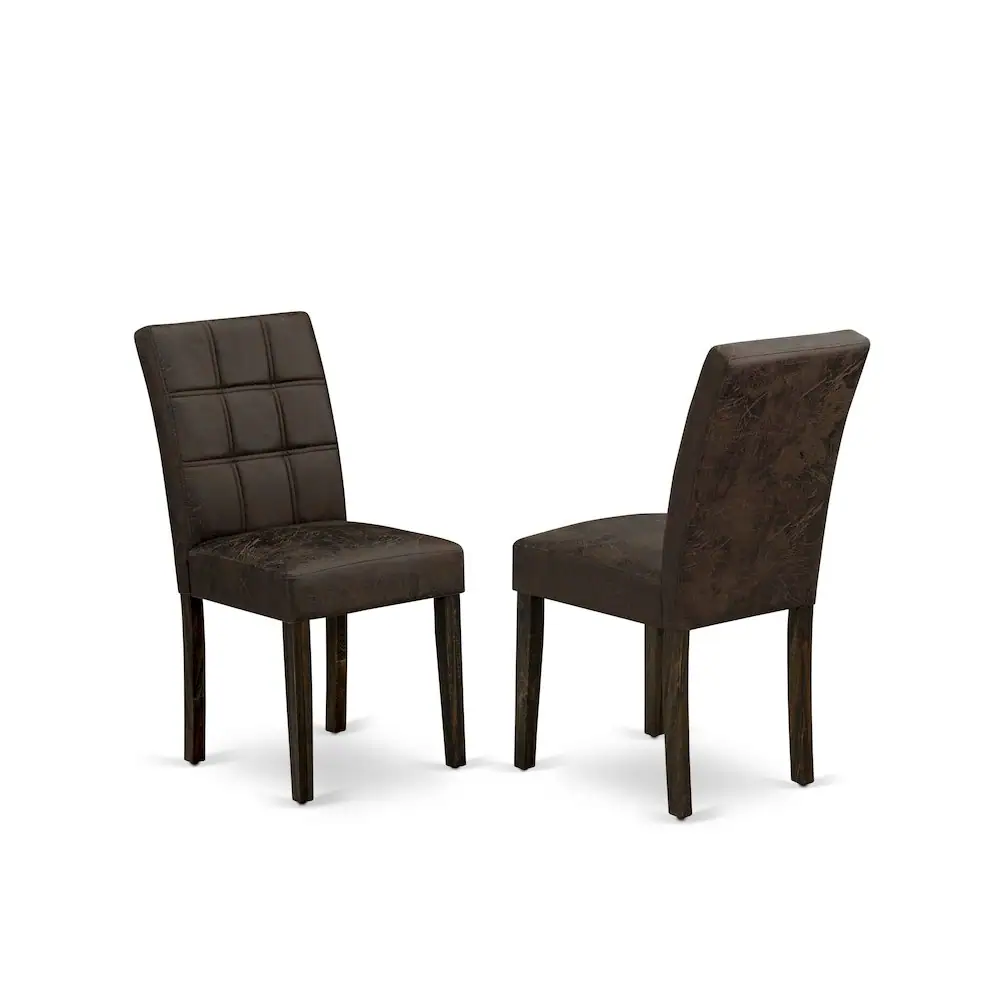 Back. East West Furniture - 5 Piece Dinner Table Set consists A Kitchen Table - Brown.