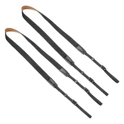 Front. Unique Bargains - 2pcs Camera Strap, 0.8" Width Nylon Adjustable Universal Neck Shoulder Strap for DSLR SLR Compact Cameras - Black.