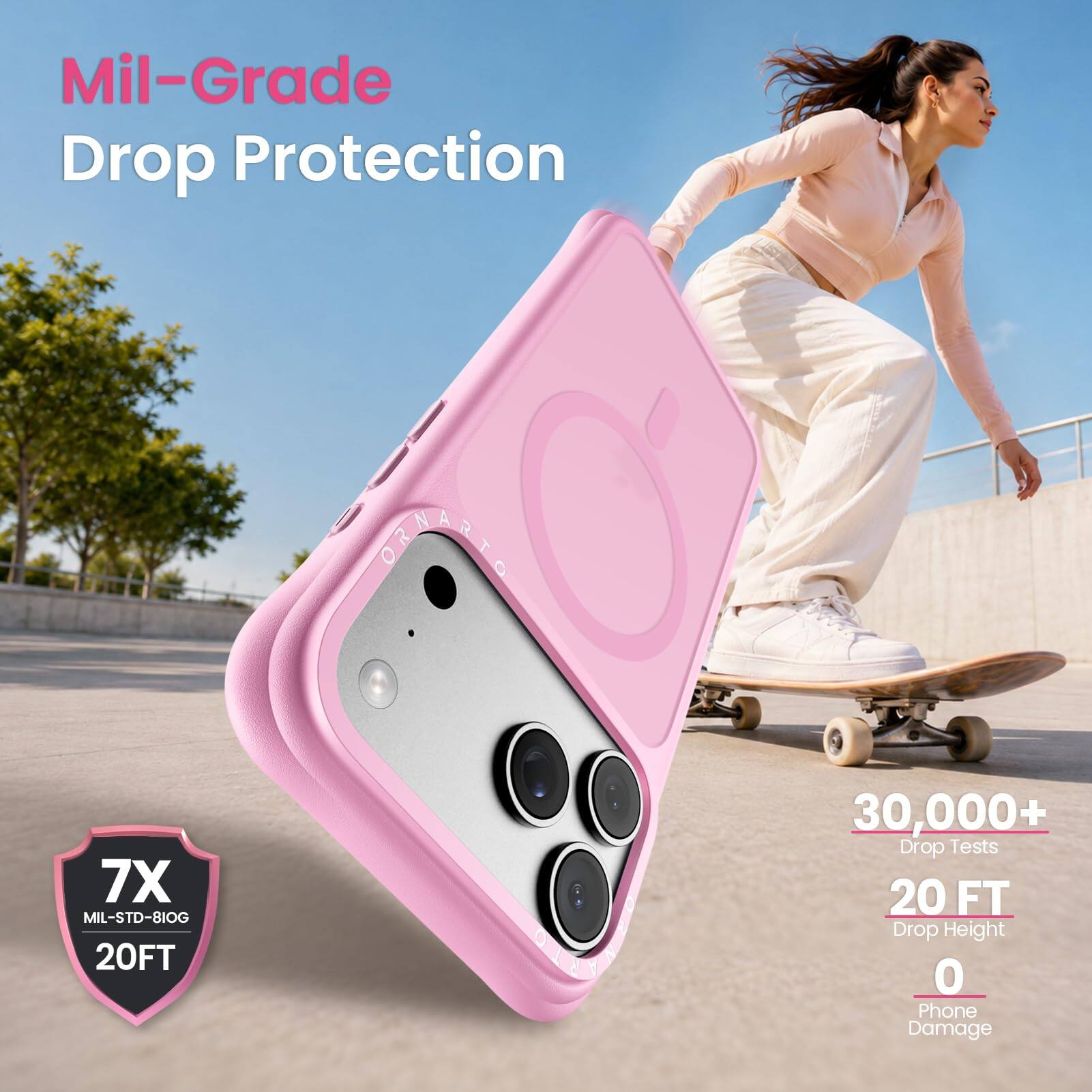 Mil-Grade Drop Protection

COMPANY

7X MIL-STD-810G 20FT

30,000+ Drop Tests

20 FT Drop Height

0 Phone Damage