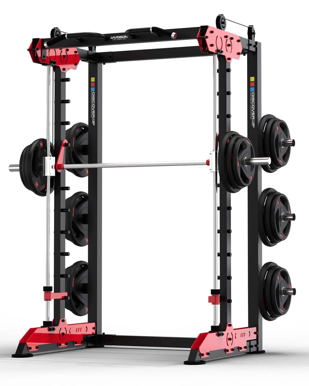 HARISON - Multifunction Home Gym 3300LB Capacity Power Squat Rack for Full-Body Strength Training (BB30815) - Black
