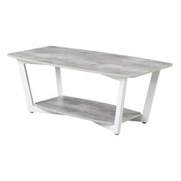 Convenience Concepts - Graystone Coffee Table - Gray / White Frame