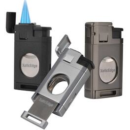 Prestige - Aurora Torch Lighter with Cutter (Black Stone) - Black Stone Finish