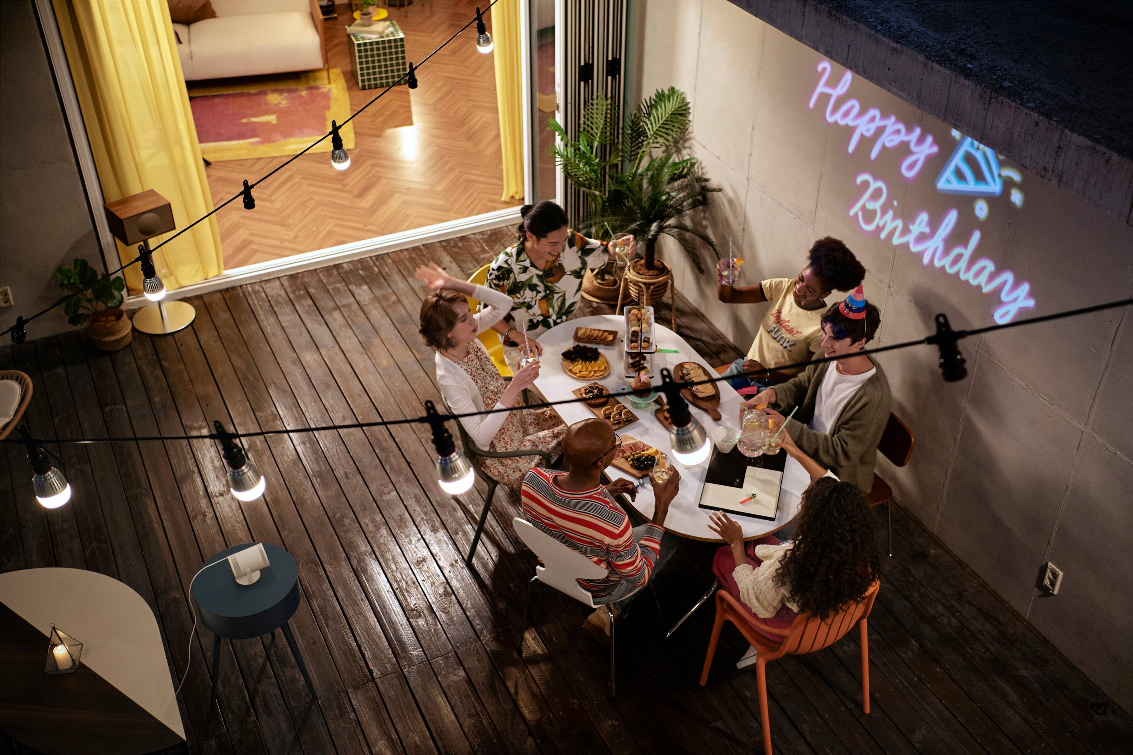 Alt View 24. Samsung - The Freestyle FHD HDR Smart Portable Projector - White.