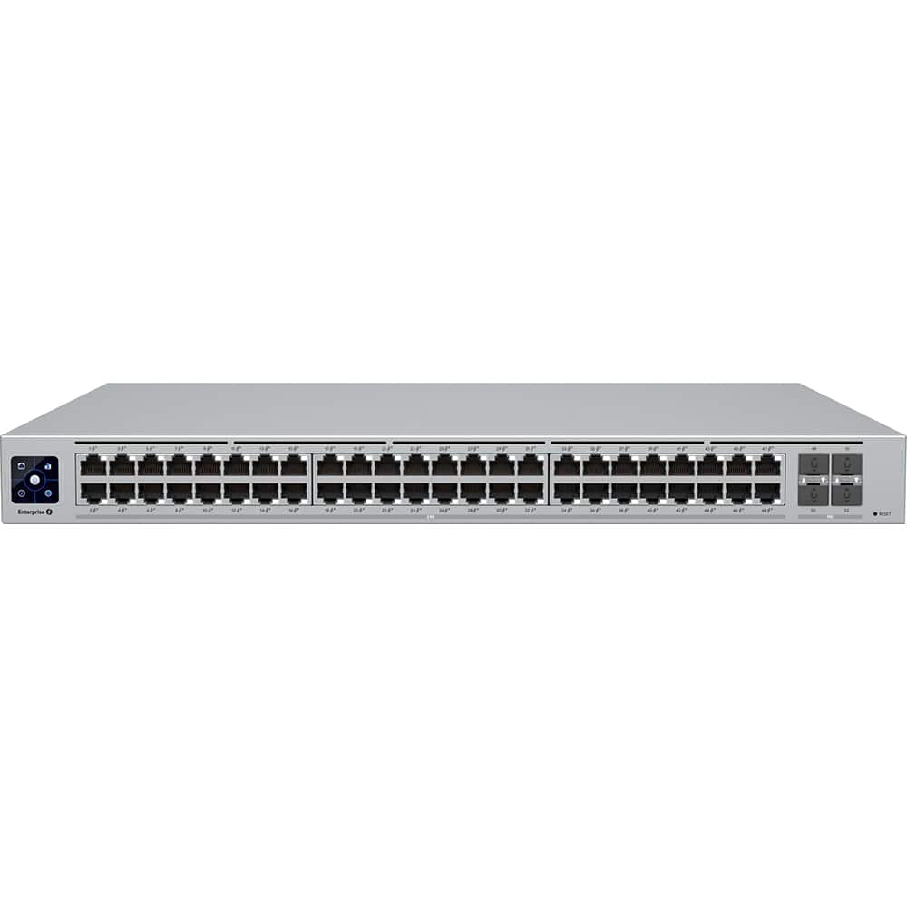 Ubiquiti - Enterprise 48 48-Port 2.5Gb PoE+ Compliant Managed Network Switch USW-Enterprise-48-Po - Gray