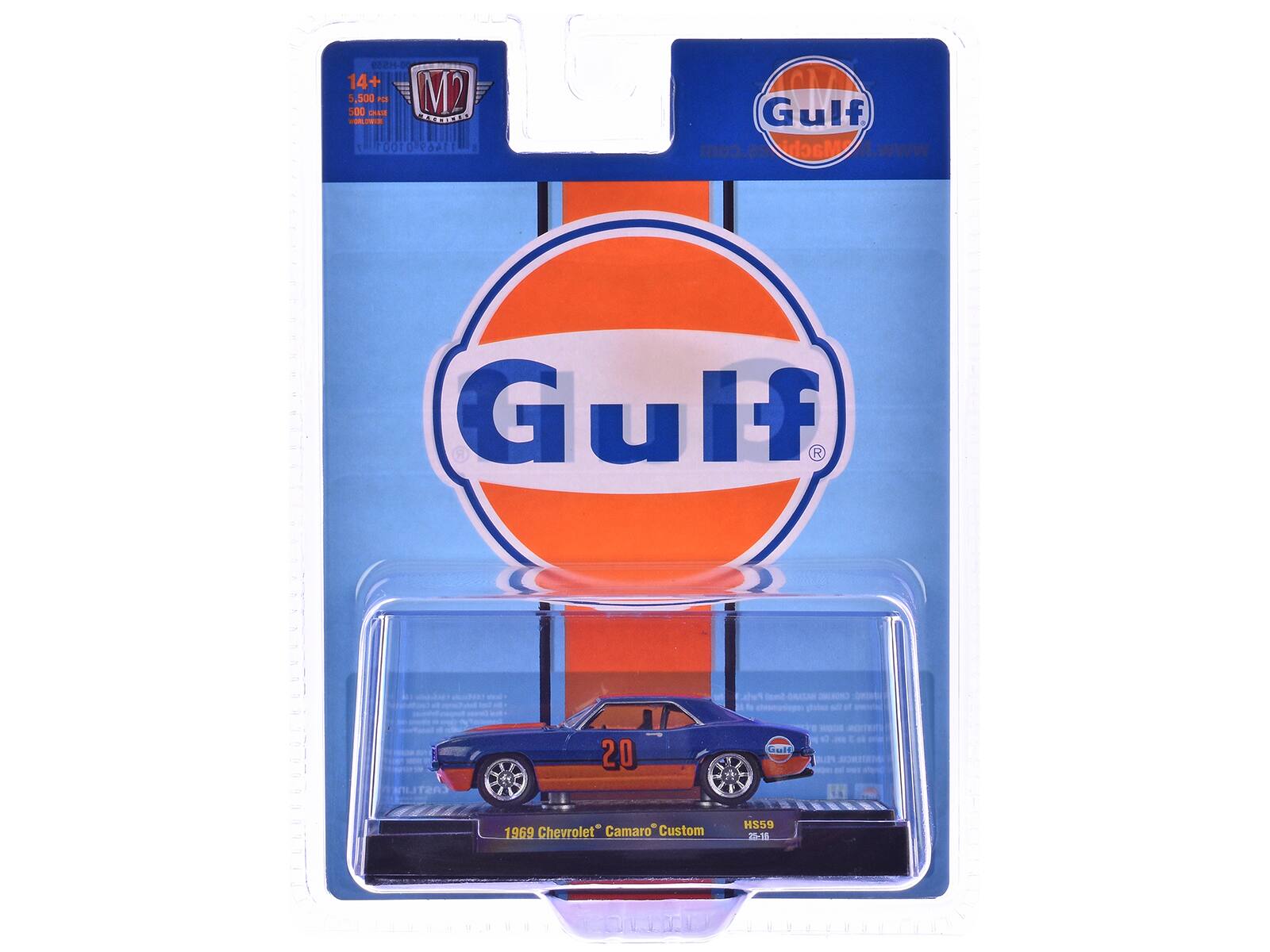 14+  
5,500 pcs  
500 chars  
Gulf  
1969 Chevrolet Camaro Custom  
HS59  
25:18  
Gulf  
20