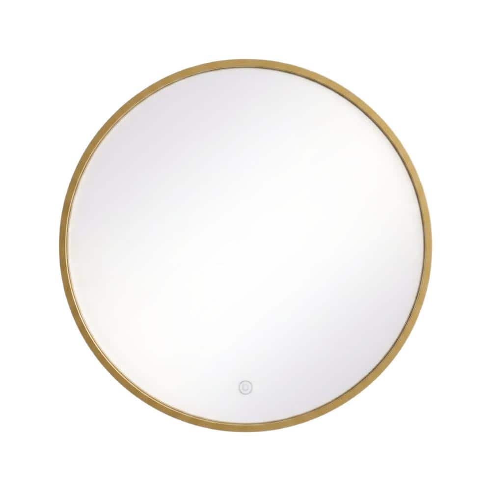 Elegant Decor - Pier 28 inch LED mirror with adjustable color temperature - Brass price history on PriceWatchPro
