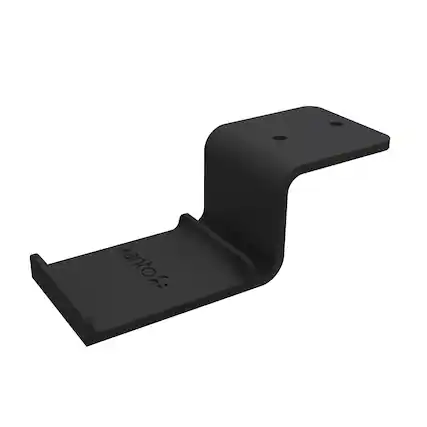 Front. Kanto - Universal Under Desk Headphone Hook with Curved Silicone Cradle - Black.
