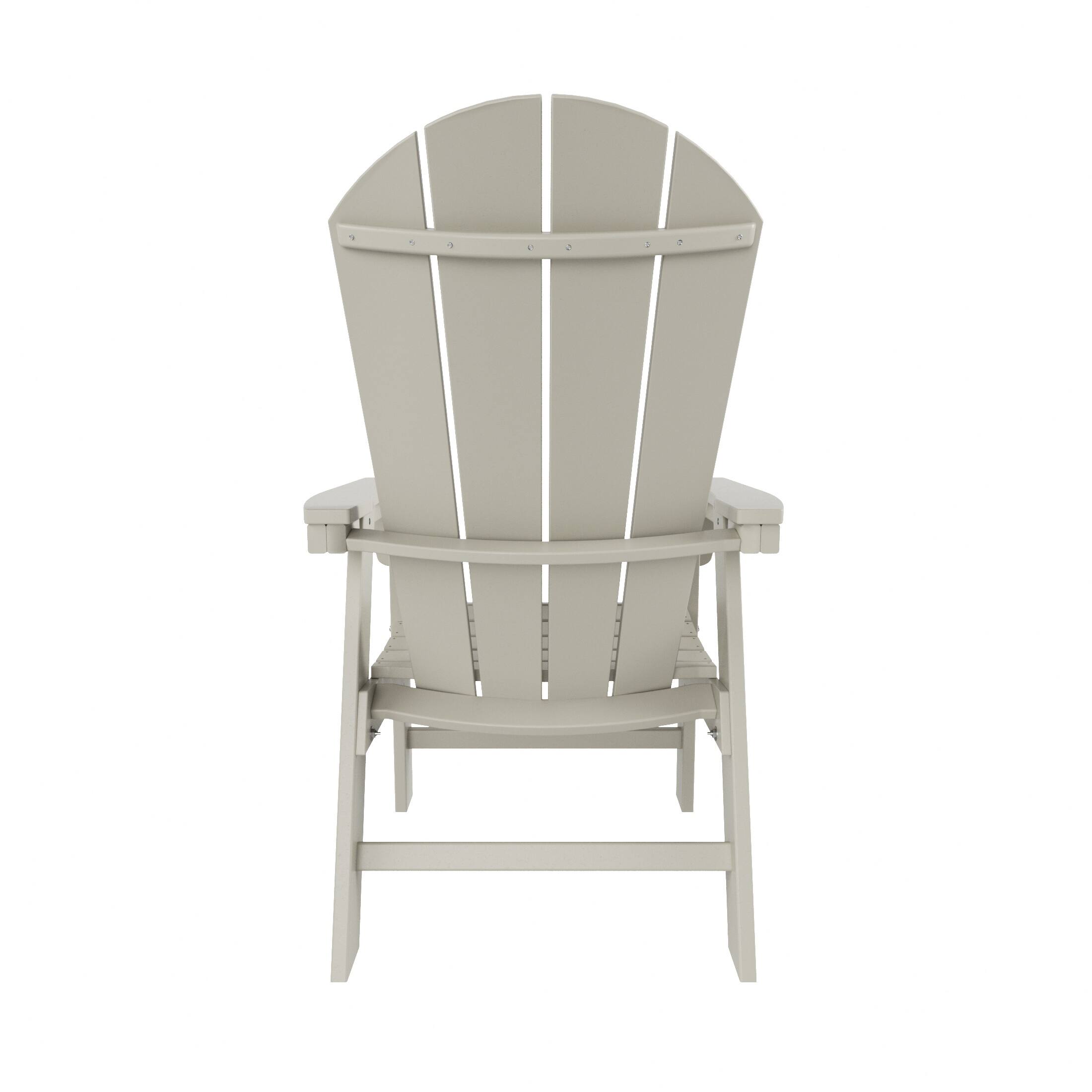 Alt View 2. WestinTrends - WestinTrends Malibu Outdoor Patio HDPE Plastic Adirondack Dining Chair - Sand.