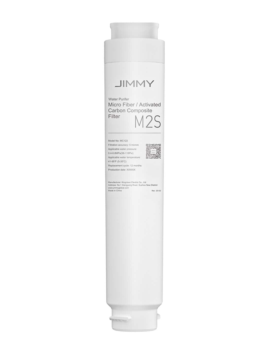 M2S Filter Cartridge for JIMMY R9 Countertop Reverse Osmosis Water Purifier - White