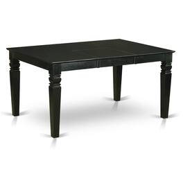 East West Furniture - Dining Room Set Black - Brown