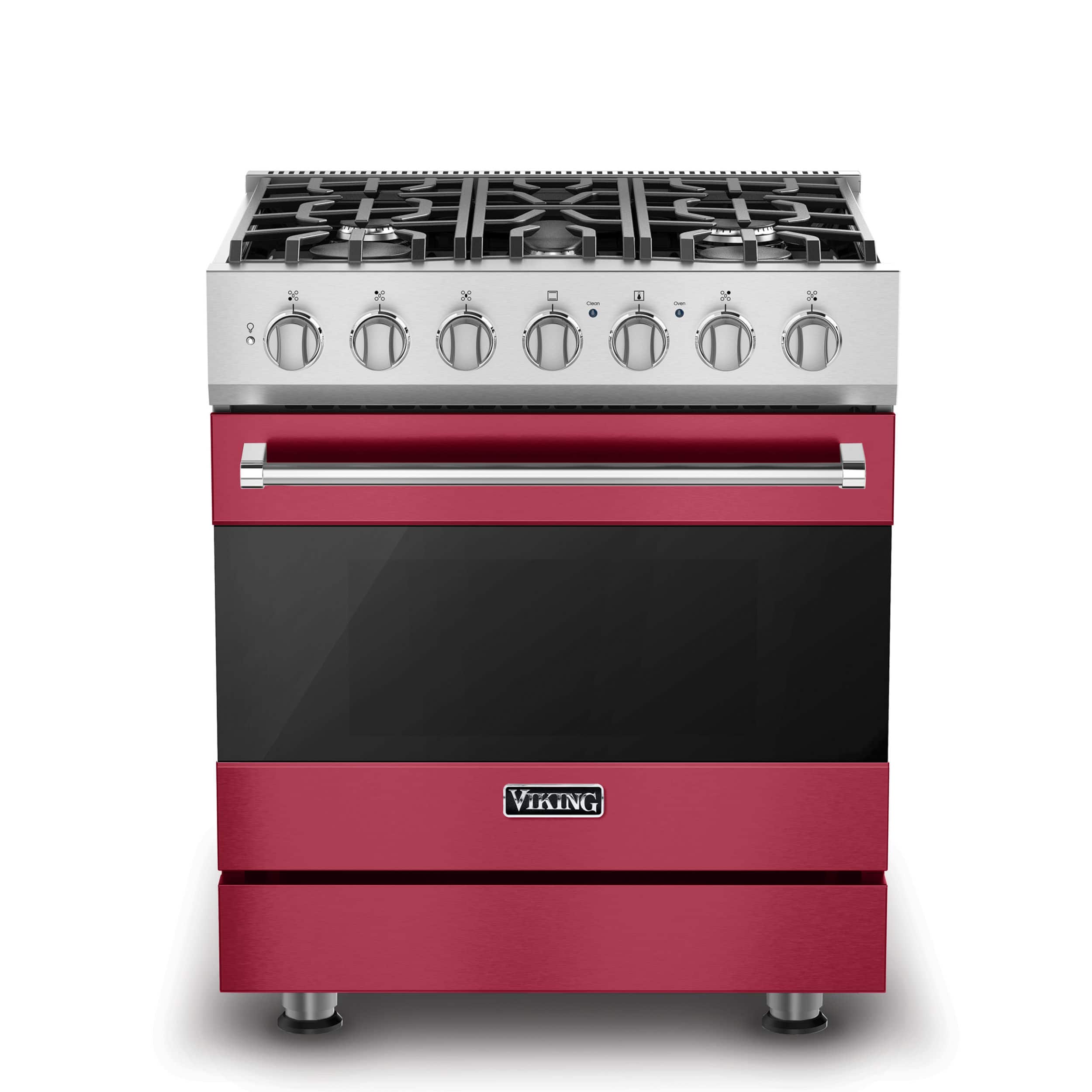 Viking - 3 Series 4.7 Cu. Ft. Self-Cleaning Freestanding Dual Fuel Convection Range - Valentine - Valentine