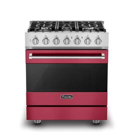 Viking - 3 Series 4.7 Cu. Ft. Self-Cleaning Freestanding Dual Fuel Convection Range - Valentine - Valentine