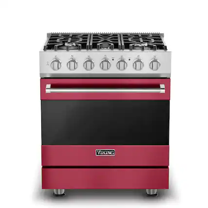 Front. Viking - 3 Series 4.7 Cu. Ft. Self-Cleaning Freestanding Dual Fuel Convection Range - Valentine - Valentine.