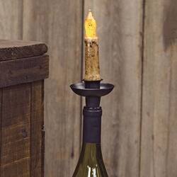 Angle. BreeBe - Black Wine Bottle Taper Holder - Black.