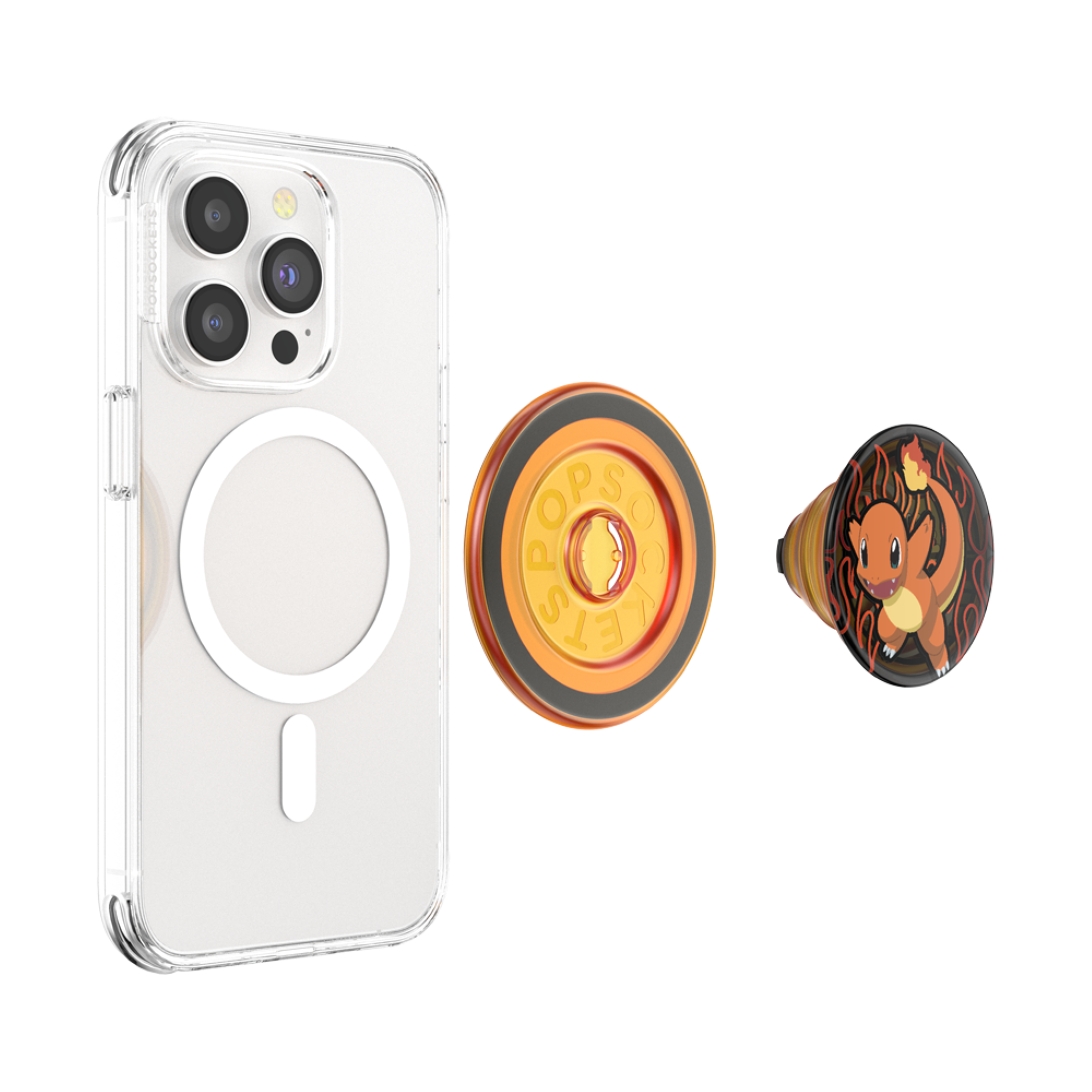 PopSockets are a popular brand of phone cases that come with a built-in grip to make it easier to hold the phone. They come in various designs, including the one shown in the image, which features a cat design. The cat design is part of a PopSocket that is attached to the back of a white phone. The PopSocket is a convenient and stylish accessory for any phone user.