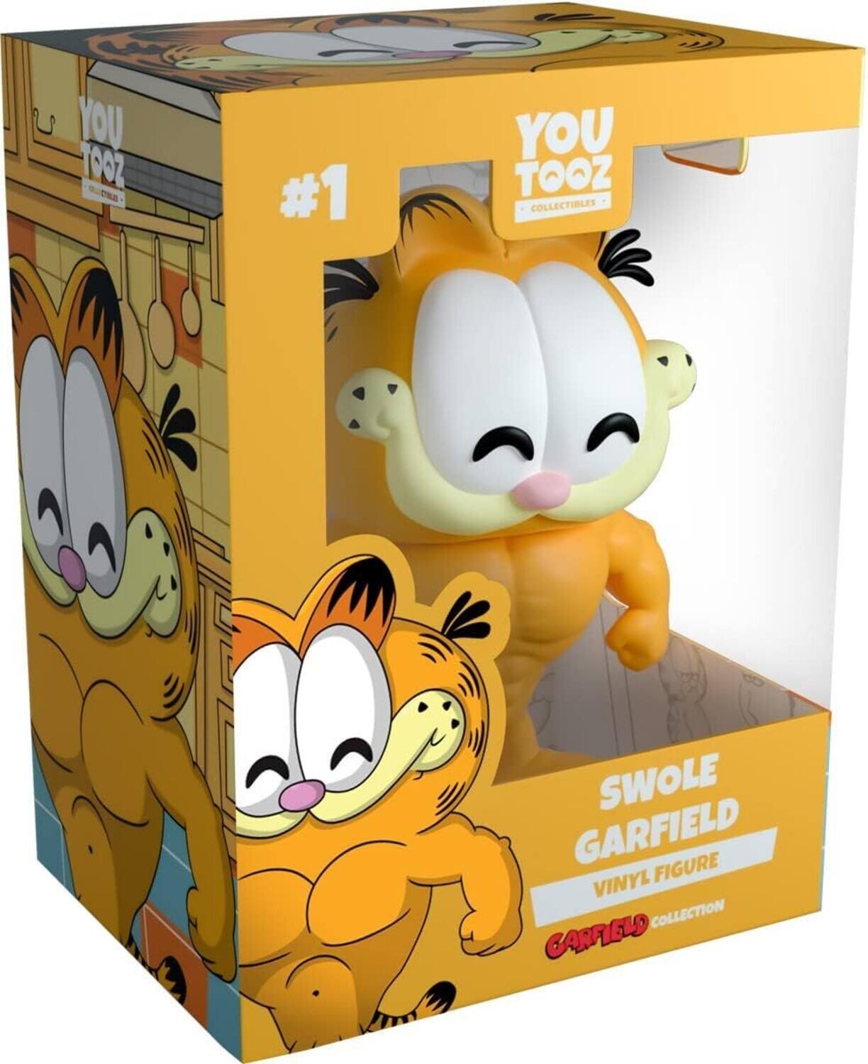 YOU TOOZ  
COLLECTIBLES  

#1  

SWOLE GARFIELD  
VINYL FIGURE  

GARFIELD COLLECTION