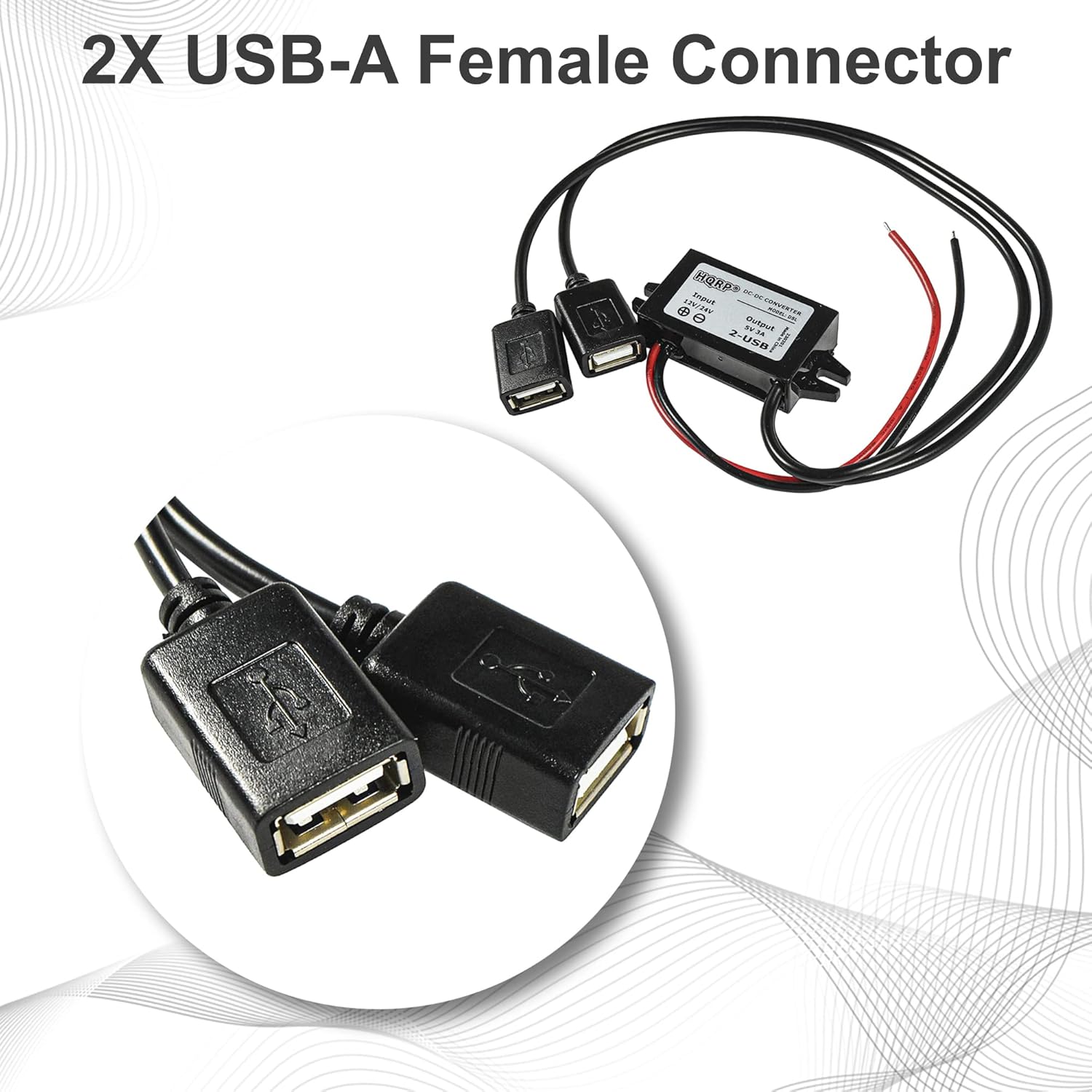 2X USB-A Female Connector