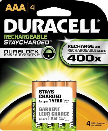 Duracell - Precharge Rechargeable AAA NiMH Batteries (4-Pack)