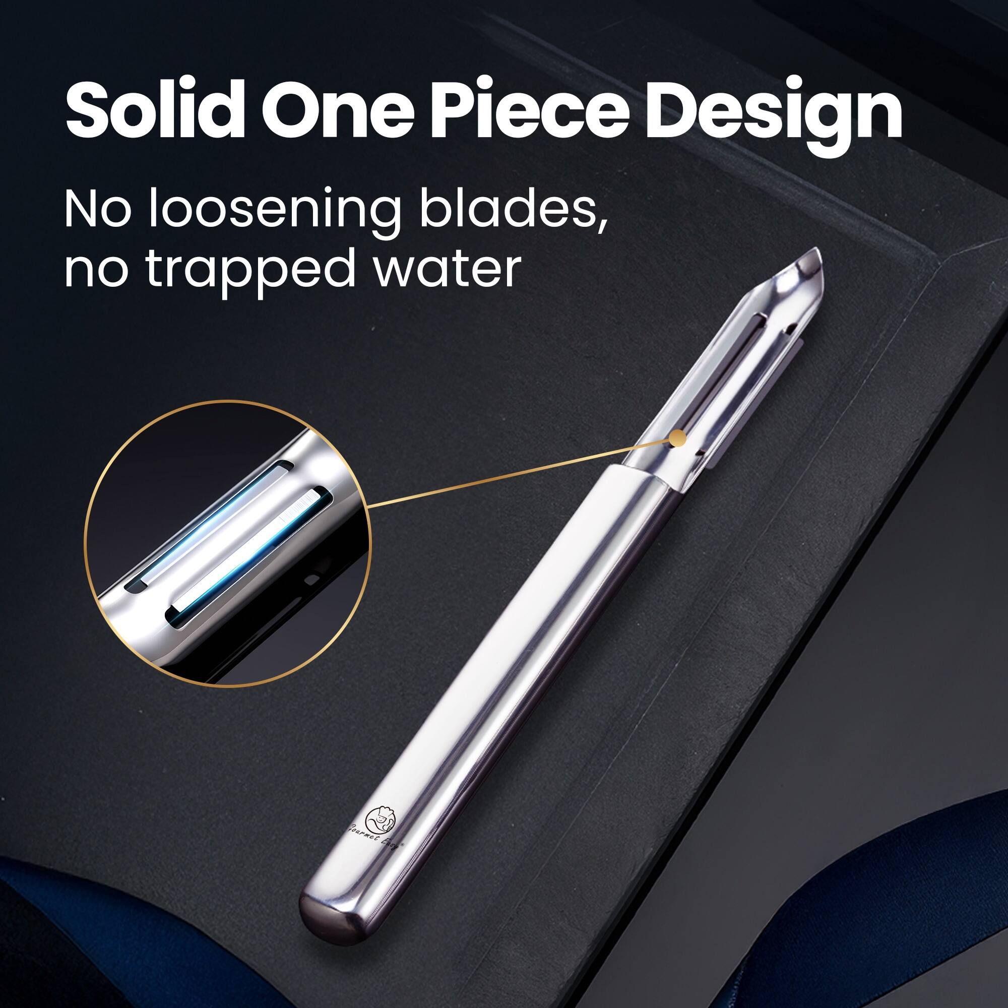 Solid One Piece Design  
No loosening blades, no trapped water