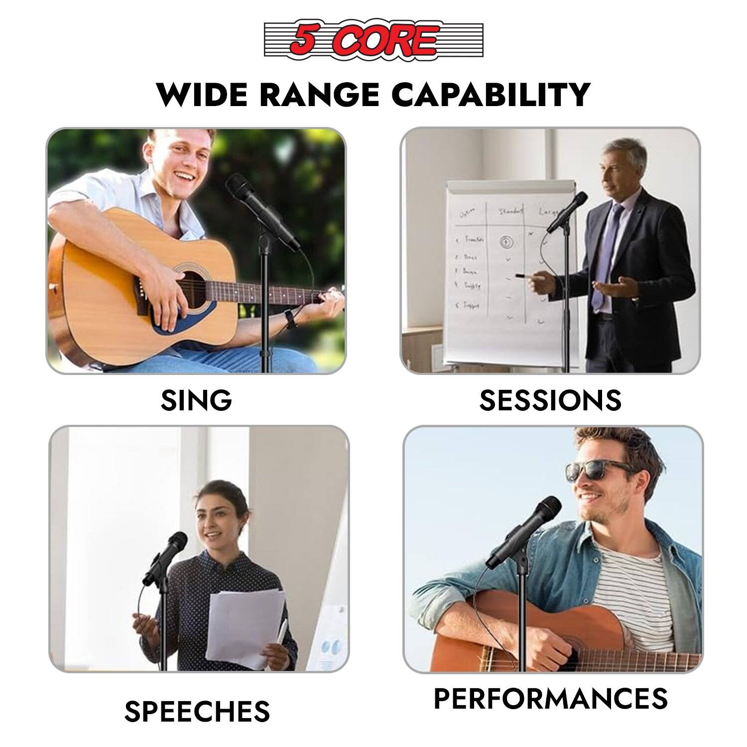 5 CORE WIDE RANGE CAPABILITY

SING
SESSIONS
SPEECHES
PERFORMANCES
