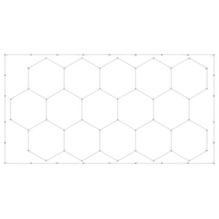 Front. VEVOR - Hexagon Garage Lights, 66300LM, 6500K 15 Grid Systems Honeycomb Hexagonal Garage LED Lights - White.