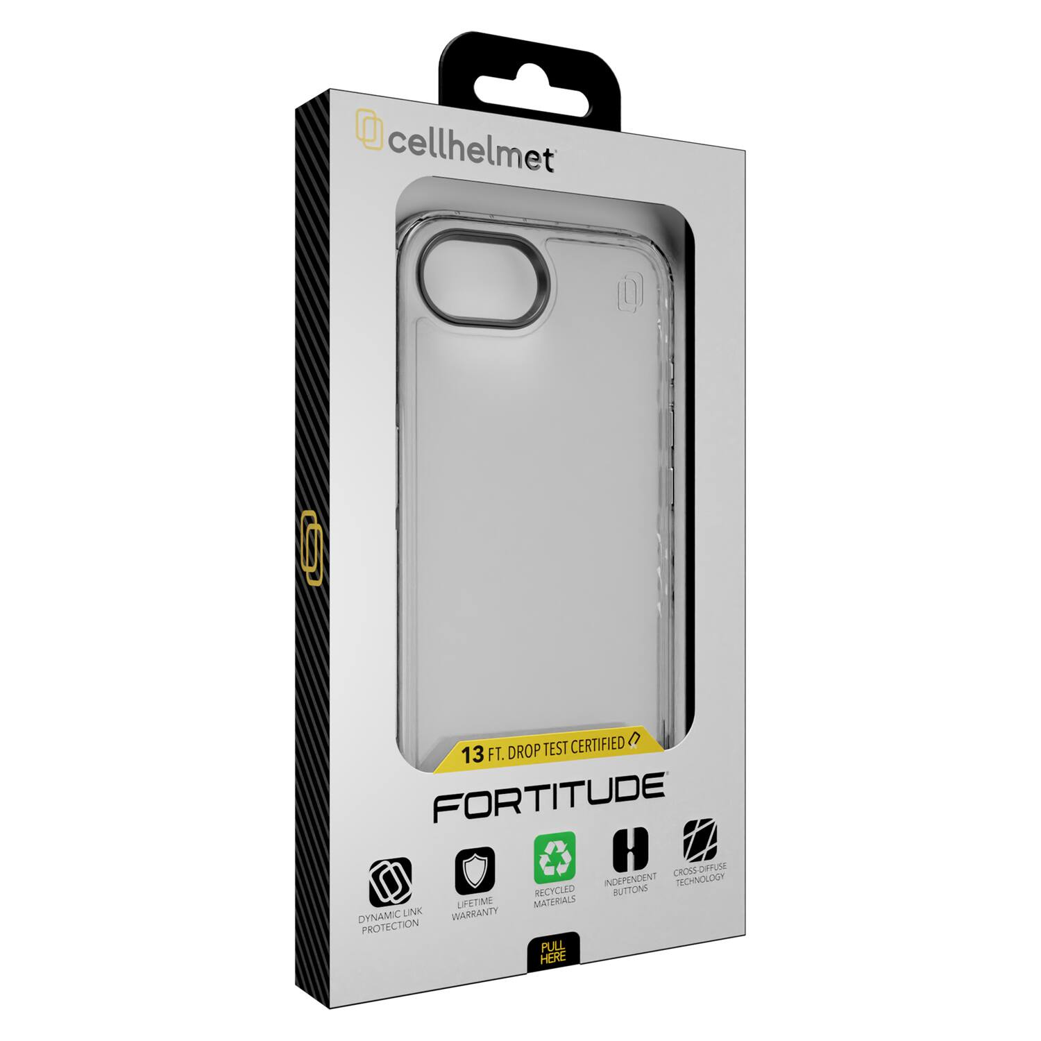 cellhelmet

13 FT. DROP TEST CERTIFIED

FORTITUDE

- RECYCLED MATERIALS
- INDEPENDENT BUTTONS
- CROSS-DIFFUSE TECHNOLOGY
- DYNAMIC LINK PROTECTION
- LIFETIME WARRANTY

PULL HERE