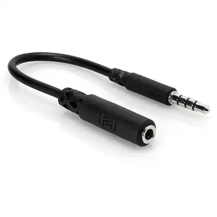 Front. Hosa Technology - Hosa Technology 3.5mm TRRS to Slim 3.5mm TRRS Slim Headphone Adaptor.