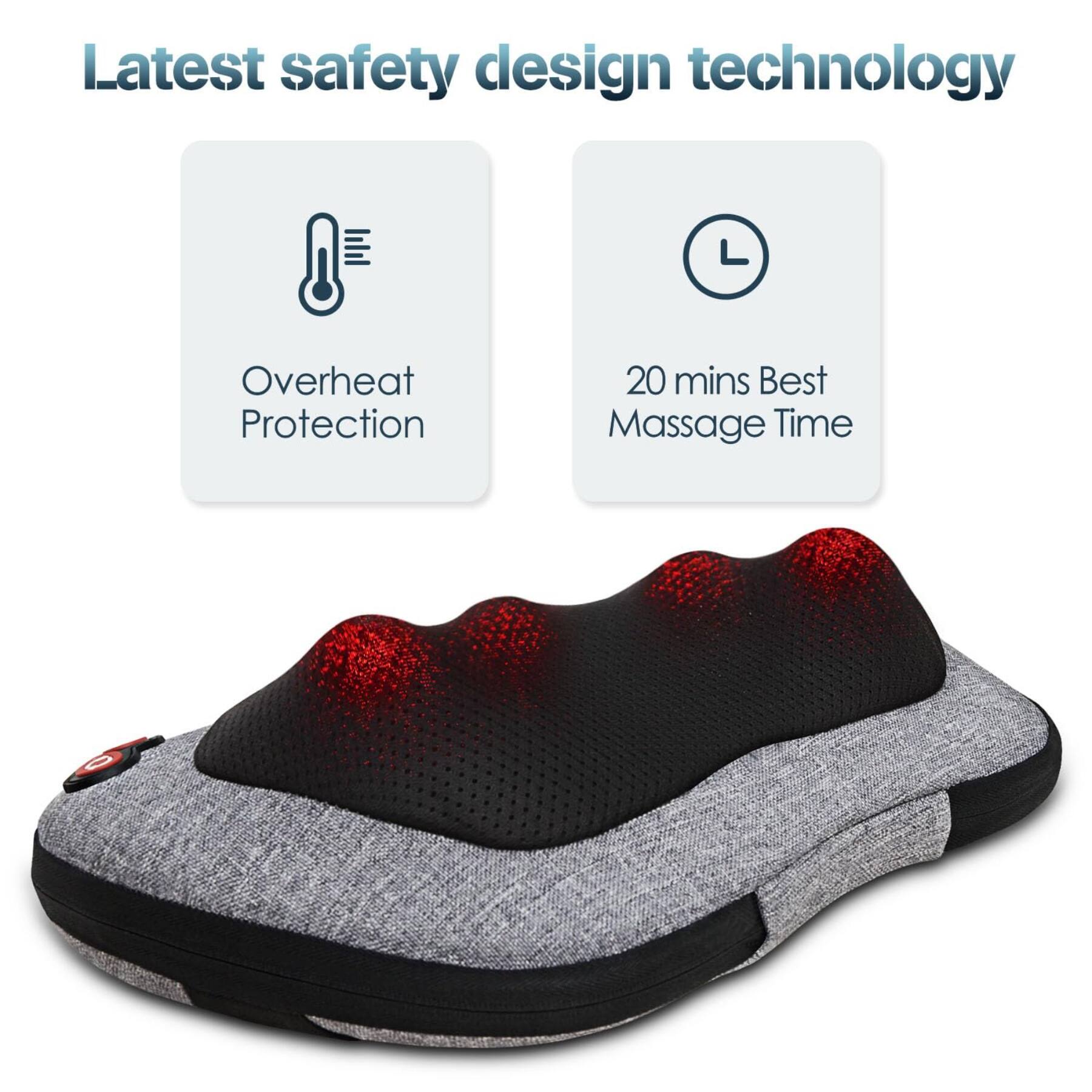 Dazzed Corner Shiatsu Back Massager with Heat – 3D Kneading Massage ...