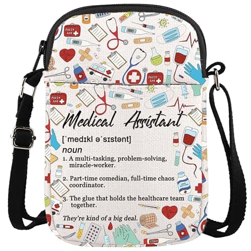 Vulpecula Spade - Medical Assistant Messenger Bag MA Graduation Gift Nurse Crossbody Bag Medical Assistant Retirement Welcome Gifts - Medical Assistant Noun Cr