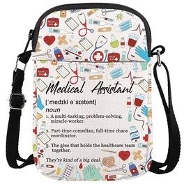 Vulpecula Spade - Medical Assistant Messenger Bag MA Graduation Gift Nurse Crossbody Bag Medical Assistant Retirement Welcome Gifts - Medical Assistant Noun Cr