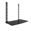 Front. Mount-It! - Single Floating AV Component Shelf with VESA TV Mount Compatibility & Open Airflow Design for Media Devices, Black - Black.