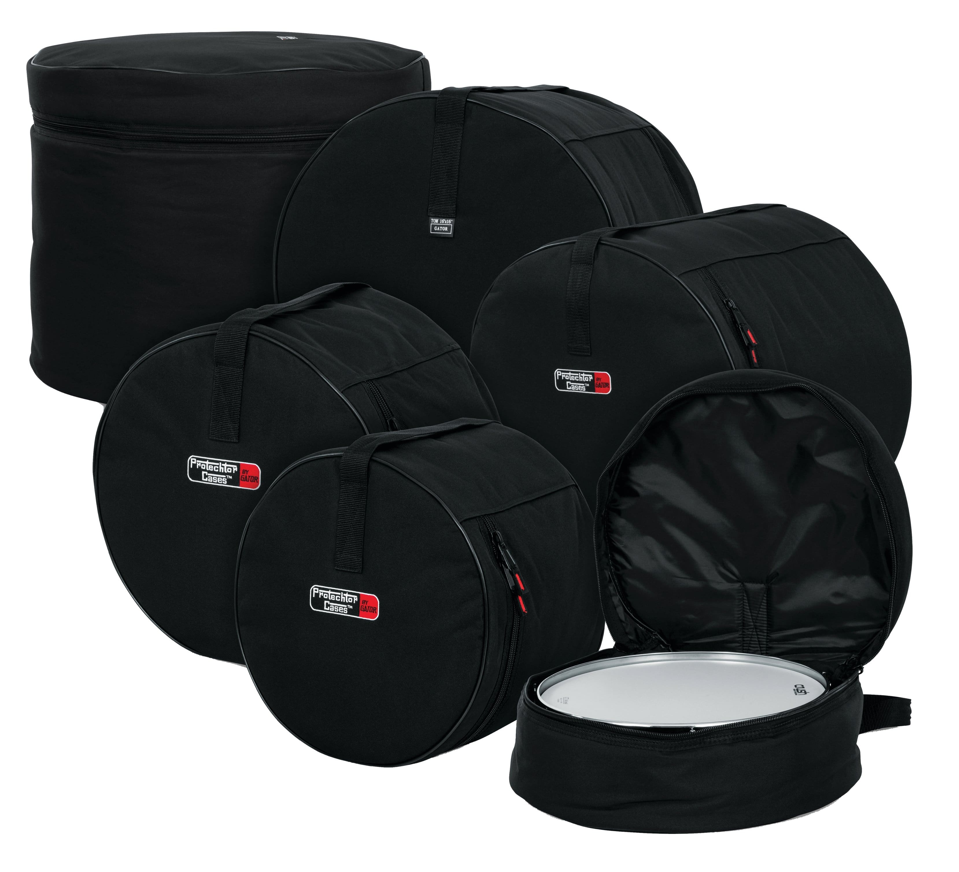 Gator - 5-Piece Set of Padded Nylon Bags for Fusion Drum Set, with Carrying Straps and Durable 600-Denier Nylon Construction