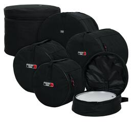 Gator - 5-Piece Set of Padded Nylon Bags for Fusion Drum Set, with Carrying Straps and Durable 600-Denier Nylon Construction