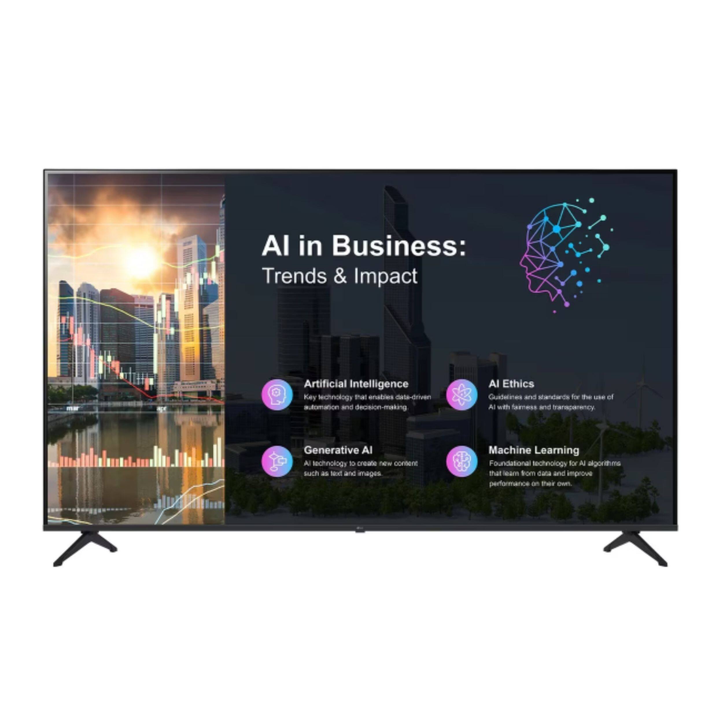 AI in Business: Trends & Impact

Artificial Intelligence: Key technology that enables data-driven automation and decision-making.

AI Ethics: Guidelines and standards for the use of AI with fairness and transparency.

Generative AI: A technology to create new content such as text and images.

Machine Learning: Foundational technology for AI algorithms that learn from data and improve performance over time.