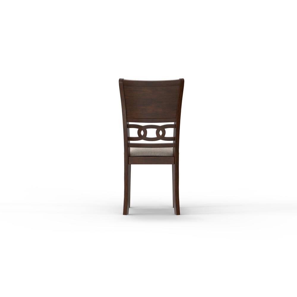 Alt View 1. FurniFact - Wood Round Dining Table for 2 – Small Table and Chairs Set for Kitchen - Cherry.