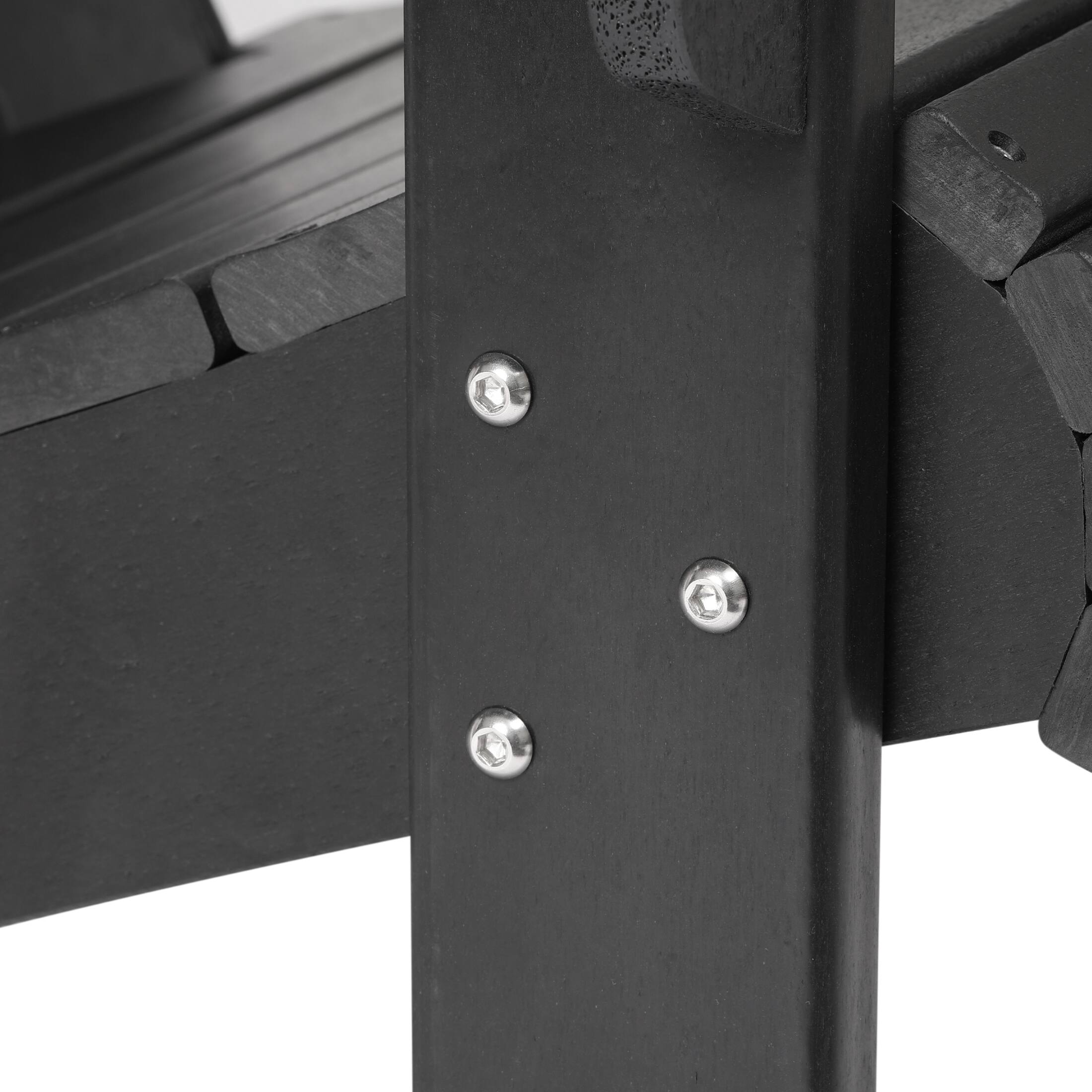 Alt View 6. WestinTrends - WestinTrends Highland Outdoor Patio HDPE Adirondack Chair With Cup Holder - Black.