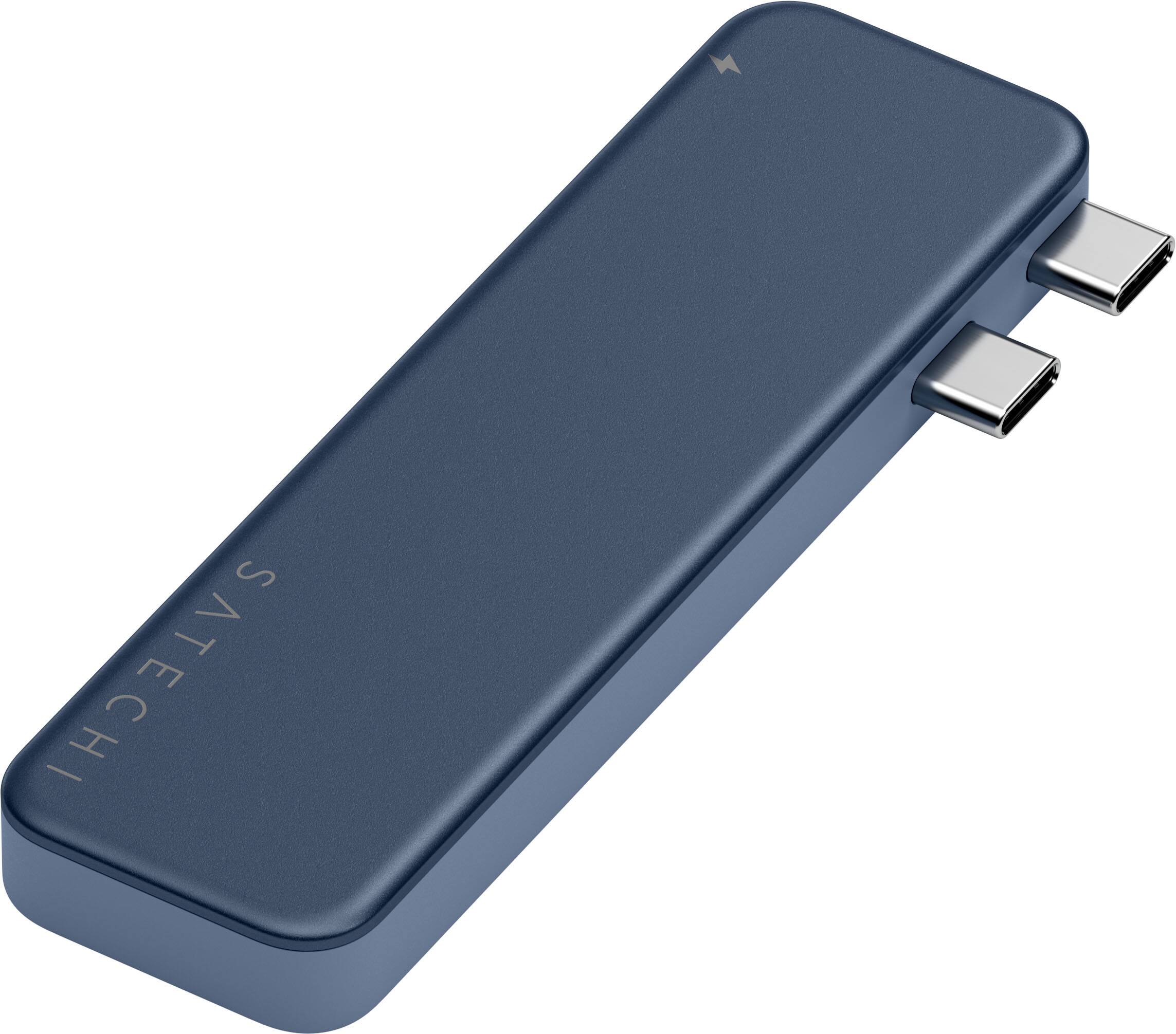 Angle. Satechi - USB-C Snap Hub for Macbook Neo - Indigo.