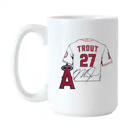 Logo Brands - Mike Trout Los Angeles Angels 15oz. Player Mug - Multicolor