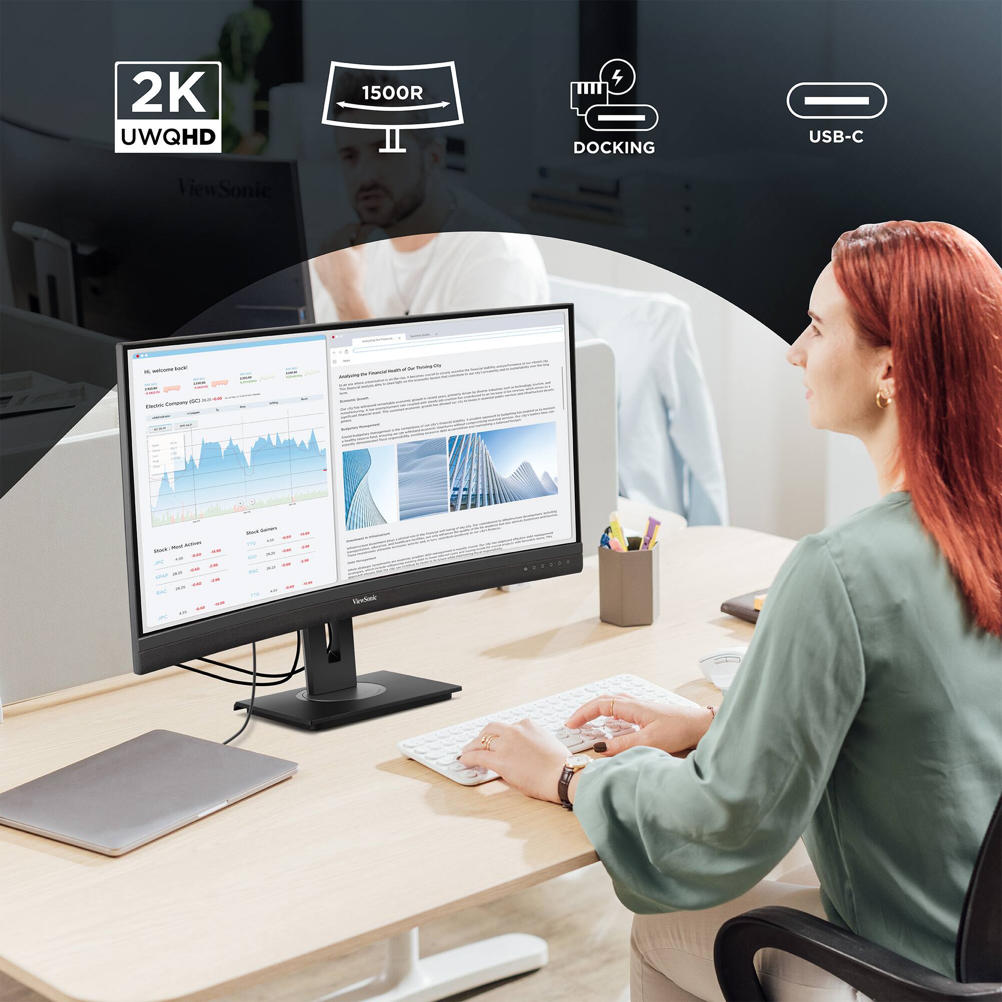 2K UWQHD 1500R DOCKING USB-C ViewSonic