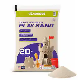 Sun Joe - Ultra Fine Silica Play Sand for Sandboxes and Sensory Tables, 20lb, PLYSAND20 - Natural beige