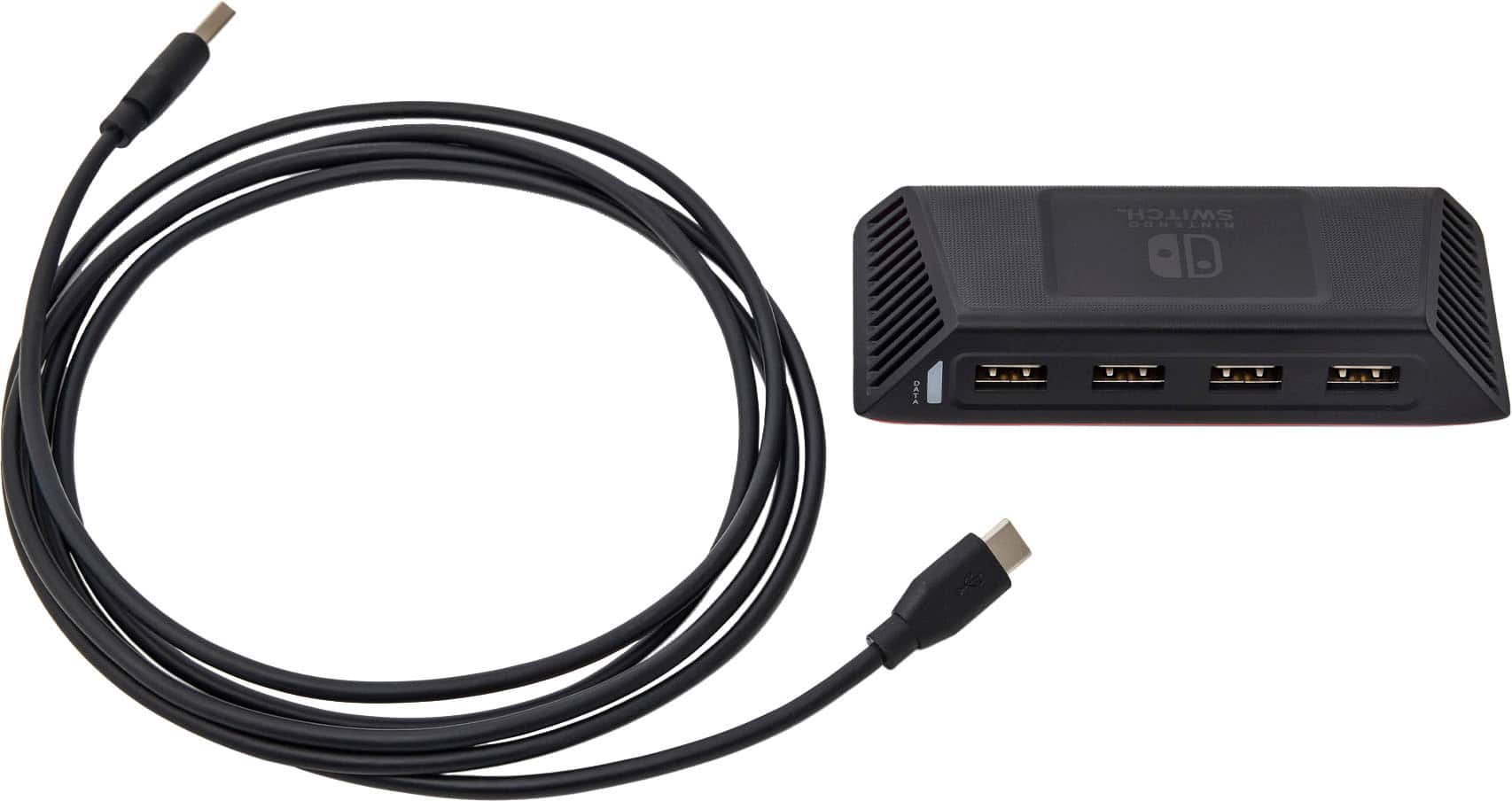 The image features a Nintendo Wii game controller and a cable. The controller is placed on top of the cable, which is plugged into the Wii console. The Wii console is designed to provide a unique gaming experience, allowing players to interact with games using motion-sensing technology. The controller is a key component of the system, enabling users to control in-game actions by moving and pointing the controller.