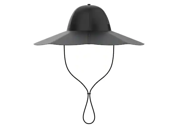 Front. EcoFlow - Portable Solar Panel Power Hat (M-L) - Black.