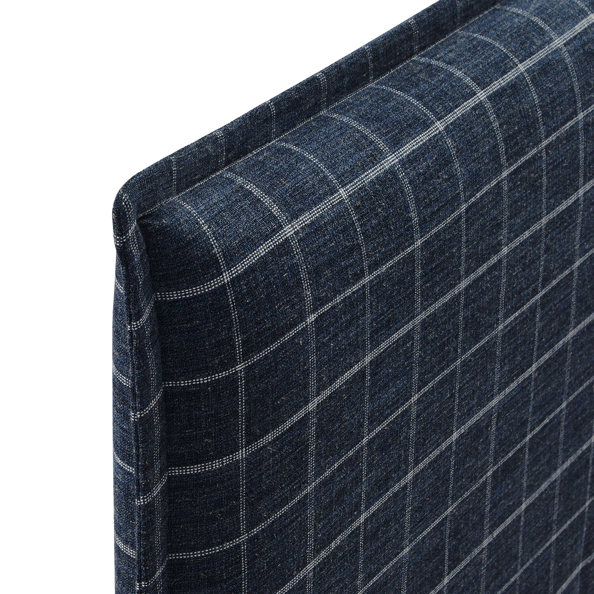 Alt View 4. Modway - Camille Checkered Linen Blend Headboard by Modway - Denim Windowpane Check.