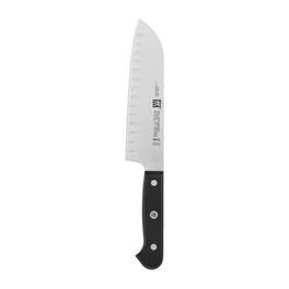 ZWILLING - Gourmet 7-inch Hollow Edge Santoku Knife - Black