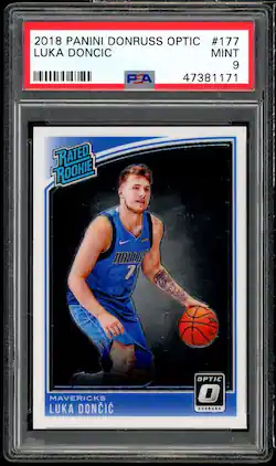 Luka Doncic Rookie Card 2018-19 Panini Donruss Optic #177 PSA 9