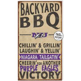 Jardine - Niagara Purple Eagles 11'' x 20'' Indoor/Outdoor BBQ Sign - Brown