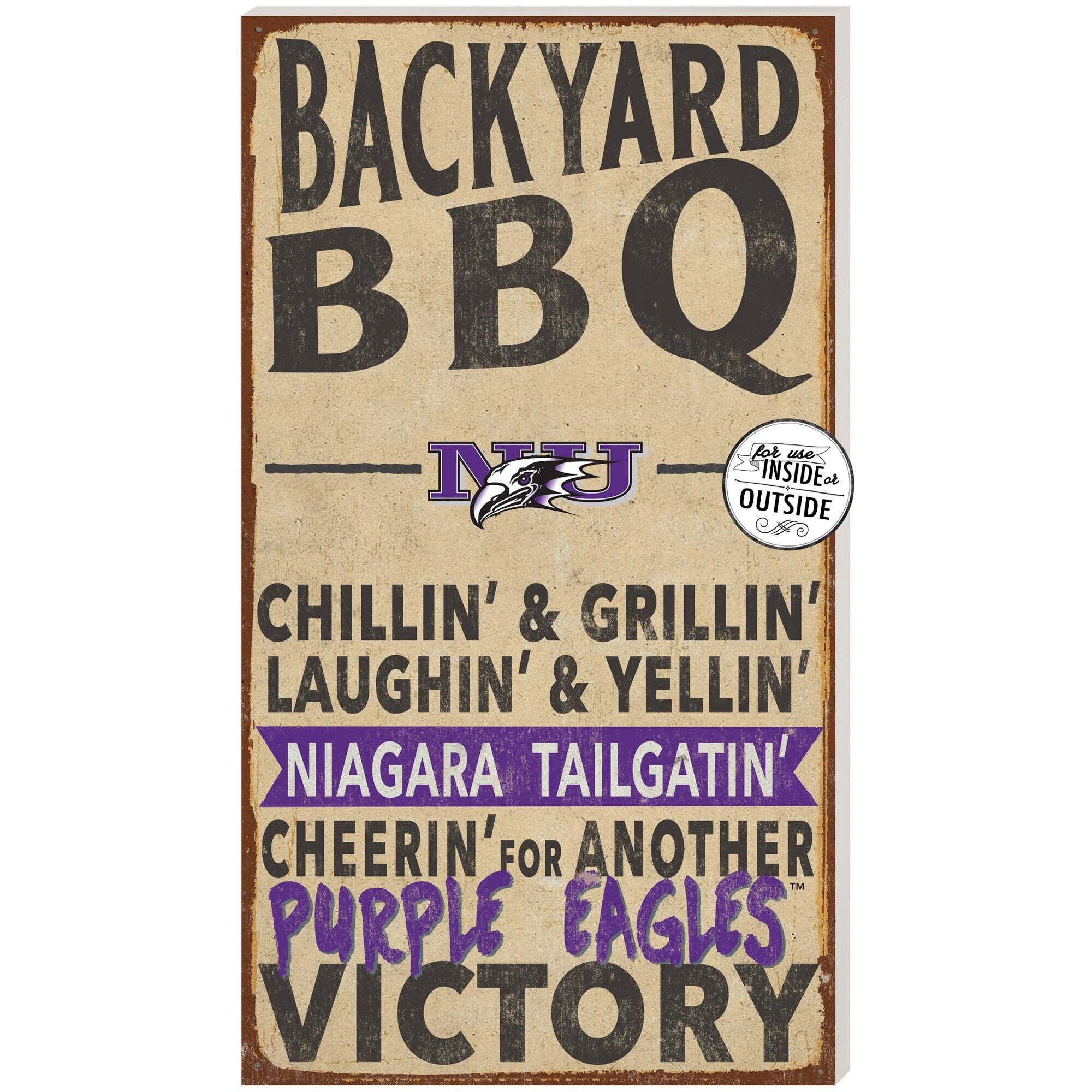 Niagara Purple Eagles 11'' x 20'' Indoor/Outdoor BBQ Sign