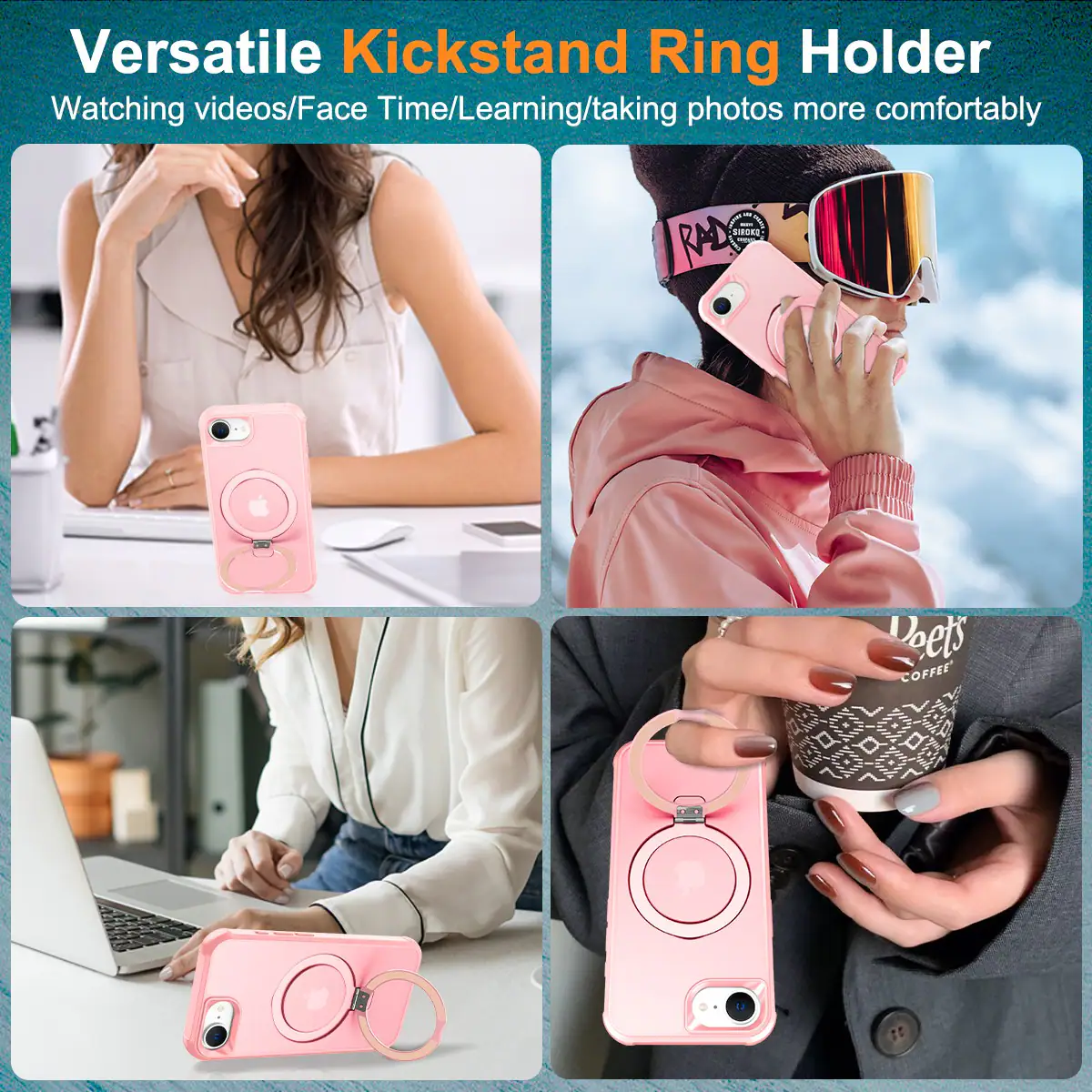 Versatile Kickstand Ring Holder  
Watching videos/Face Time/Learning/taking photos more comfortably  

SKS RAD Poet's COFFEE