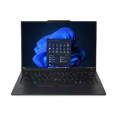 Front. Lenovo - ThinkPad X1 Carbon G13 - Copilot+ PC - 14" 3K OLED Laptop - Intel Ultra 7 with 32GB Memory - 512GB SSD - Black.