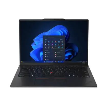Front. Lenovo - ThinkPad X1 Carbon G13 - Copilot+ PC - 14" 3K OLED Laptop - Intel Ultra 7 with 32GB Memory - 512GB SSD - Black.